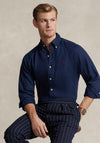 Ralph Lauren Custom Fit Linen Shirt, Navy