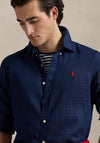 Ralph Lauren Custom Fit Linen Shirt, Classic Navy