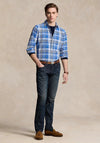 Ralph Lauren Custom Fit Plaid Oxford Shirt, Blue Multi