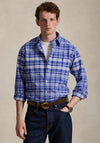 Ralph Lauren Custom Fit Plaid Oxford Shirt, Blue & White