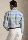Ralph Lauren Custom Fit Plaid Oxford Shirt, Mint & Lavendar Multi