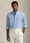 Ralph Lauren Custom Fit Stripe Poplin Shirt, Canvas Blue & White
