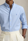 Ralph Lauren Custom Fit Stripe Poplin Shirt, Canvas Blue & White