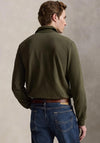 Ralph Lauren Custom Slim Fit Mesh Long Sleeve Polo Shirt, Olive Green