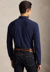 Ralph Lauren Custom Slim Fit Mesh Long Sleeve Polo Shirt, Navy