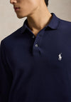 Ralph Lauren Custom Slim Fit Mesh Long Sleeve Polo Shirt, Navy