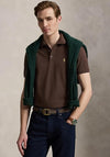 Ralph Lauren Custom Slim Fit Mesh Polo Shirt, Nutmeg Brown