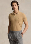 Ralph Lauren Custom Slim Fit Mesh Polo Shirt, Camel Brown