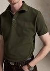 Ralph Lauren Custom Slim Fit Mesh Polo Shirt, Olive Green