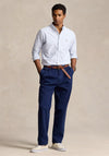 Ralph Lauren Custom Fit Oxford Stripe Shirt, White & Blue