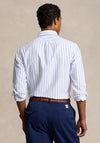 Ralph Lauren Custom Fit Oxford Stripe Shirt, White & Blue