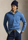 Ralph Lauren Double Knit Quarter Zip Sweatshirt, Delta Blue