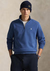 Ralph Lauren Double Knit Quarter Zip Sweatshirt, Blue