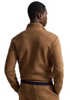 Ralph Lauren Double Knit Quarter Zip Sweatshirt, Brown