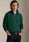 Ralph Lauren Double Knit Quarter Zip Sweatshirt, Vintage Pine Green
