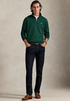 Ralph Lauren Double Knit Quarter Zip Sweatshirt, Vintage Pine Green