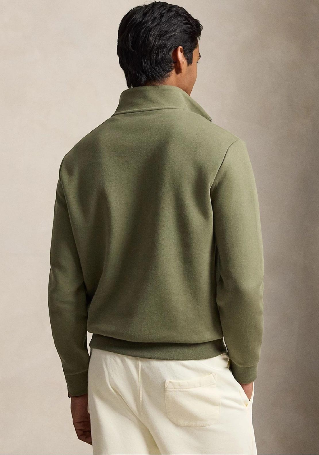 Ralph Lauren Double Knit Quarter Zip Sweatshirt, Green