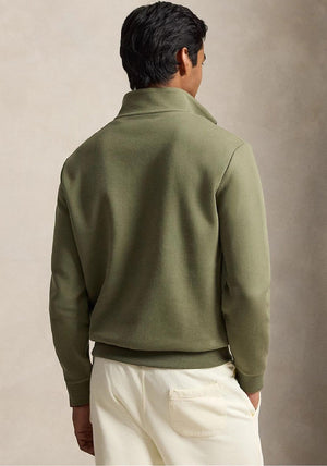 Ralph Lauren Double Knit Quarter Zip Sweatshirt, Green