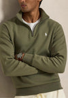 Ralph Lauren Double Knit Quarter Zip Sweatshirt, Green