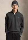 Ralph Lauren Double Knit Quarter Zip Sweatshirt, Grey