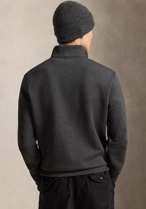 Ralph Lauren Double Knit Quarter Zip Sweatshirt, Grey