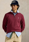 Ralph Lauren Double Knit Quarter Zip Sweatshirt, Wine