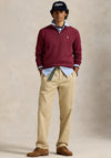 Ralph Lauren Double Knit Quarter Zip Sweatshirt, Wine