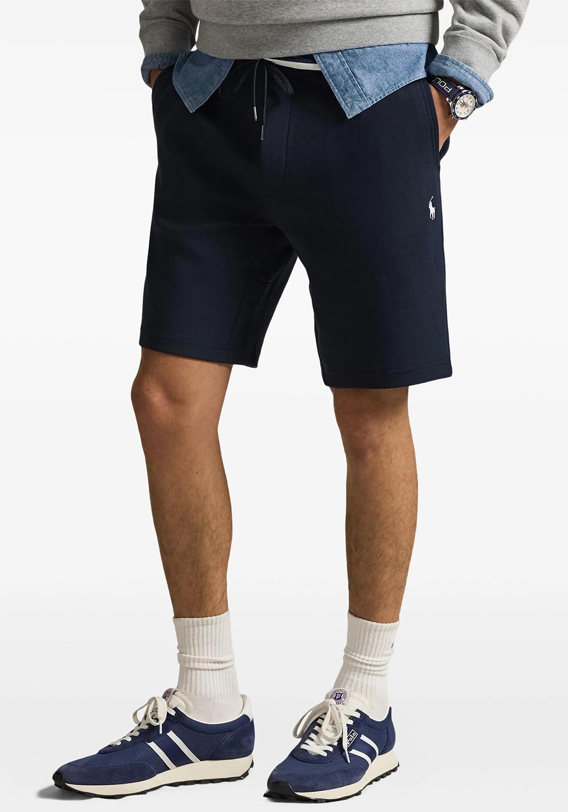 Ralph Lauren Double Knit Sweat Shorts, Navy Blue