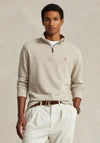 Ralph Lauren Estate Quarter Zip Sweatshirt, Tuscan Beige Heather