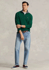 Ralph Lauren Estate-Rib Half Zip Sweater, Moss Agate