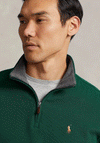 Ralph Lauren Estate-Rib Half Zip Sweater, Moss Agate