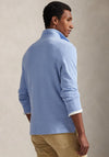 Ralph Lauren Estate Rib Quarter Zip Sweatshirt, Blue Heather