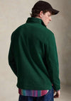 Ralph Lauren Estate Rib Quarter Zip Sweatshirt, Dark Green