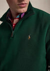 Ralph Lauren Estate Rib Quarter Zip Sweatshirt, Dark Green