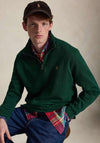 Ralph Lauren Estate Rib Quarter Zip Sweatshirt, Dark Green
