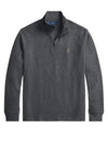 Ralph Lauren Estate Rib Quarter Zip Sweatshirt, Grey