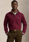 Ralph Lauren Estate Rib Quarter Zip Sweatshirt, Wine