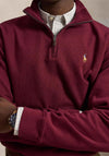 Ralph Lauren Estate Rib Quarter Zip Sweatshirt, Wine