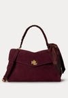 Ralph Lauren Farrah Leather Medium Grab Bag, Wine