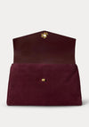 Ralph Lauren Farrah Leather Medium Grab Bag, Wine