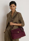 Ralph Lauren Farrah Leather Medium Grab Bag, Wine