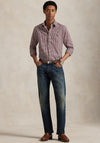 Ralph Lauren Gingham Poplin Shirt, Wine & White