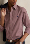 Ralph Lauren Gingham Poplin Shirt, Wine & White