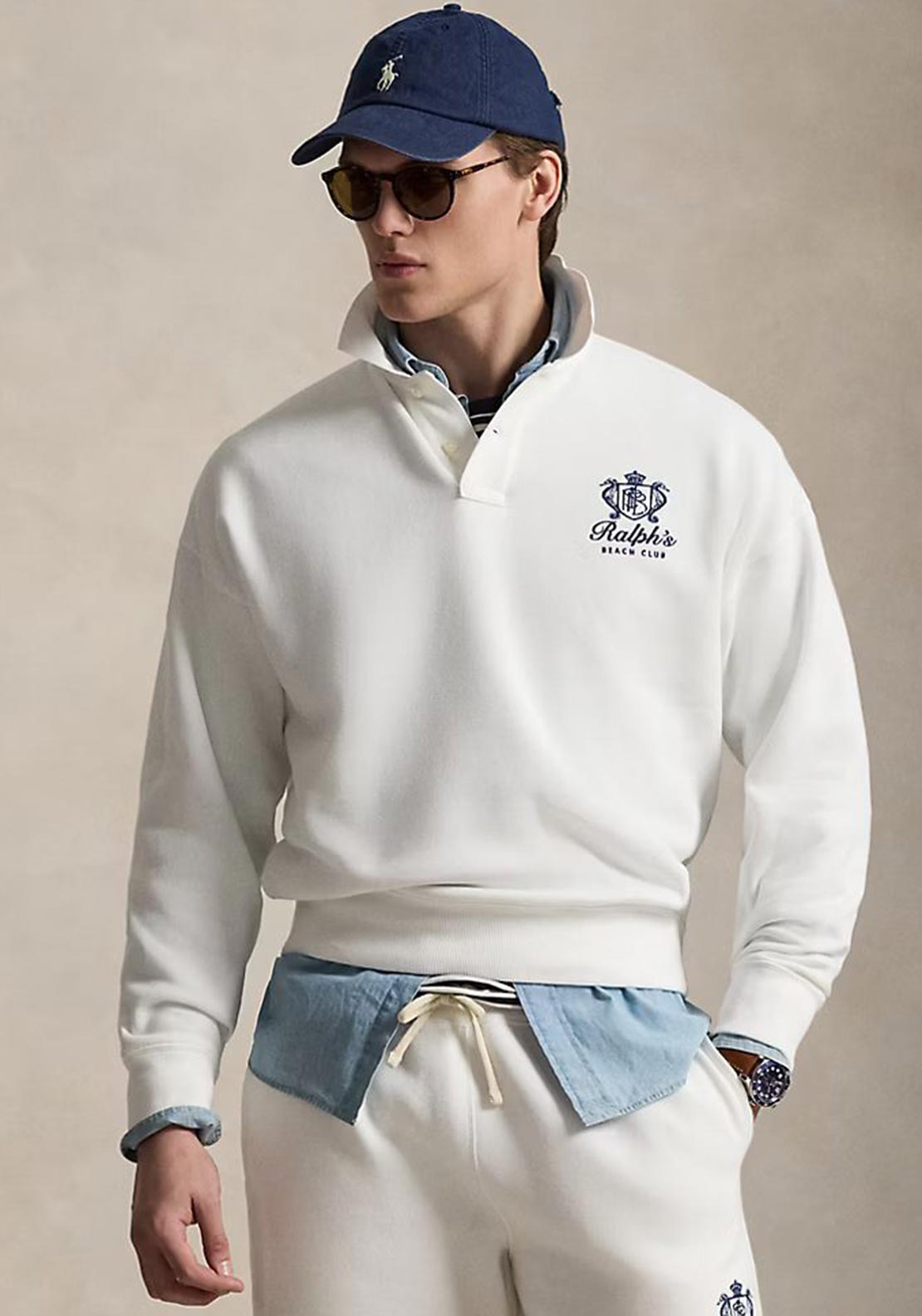 Ralph Lauren Graphic Polo Sweatshirt, White