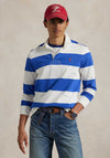 Ralph Lauren Iconic Striped Rugby Polo Shirt, Blue & White