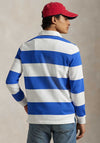 Ralph Lauren Iconic Striped Rugby Polo Shirt, Blue & White
