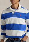 Ralph Lauren Iconic Striped Rugby Polo Shirt, Blue & White
