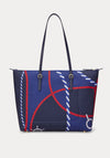 Ralph Lauren Keaton Medium Tote Bag, Navy Multi