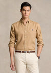 Ralph Lauren Custom Fit Linen Shirt, Vintage Khaki