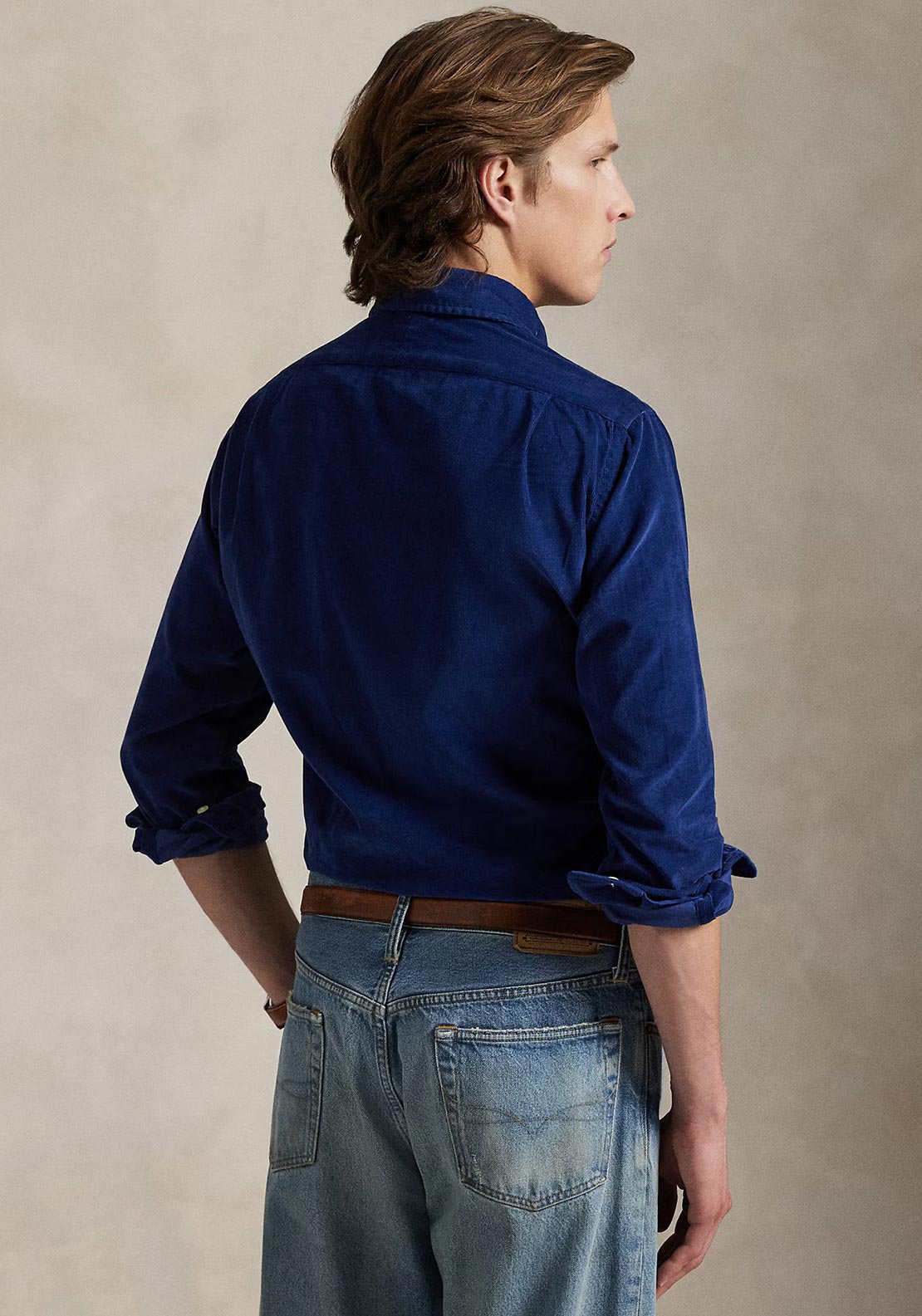 Ralph Lauren Long Sleeve Corduroy Shirt, Freshwater Blue